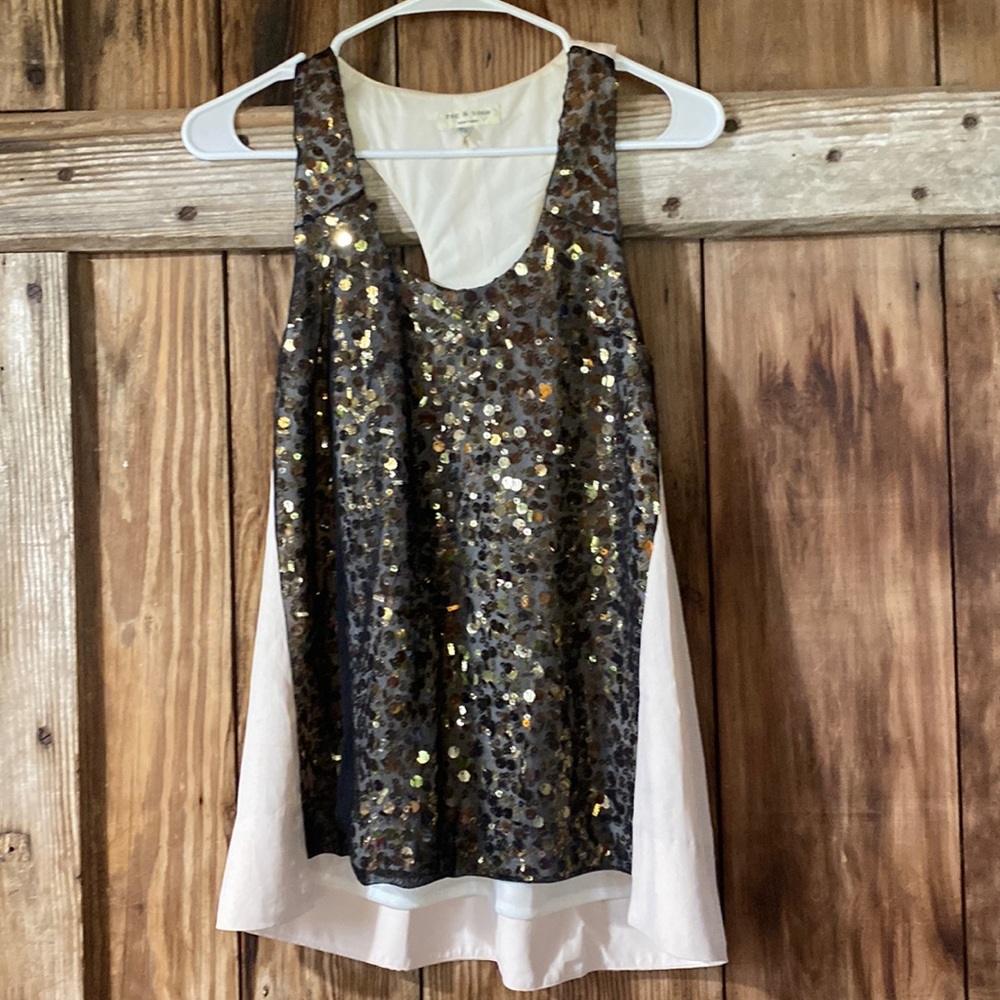 Rag and Bone Bahia sequin racer back tank